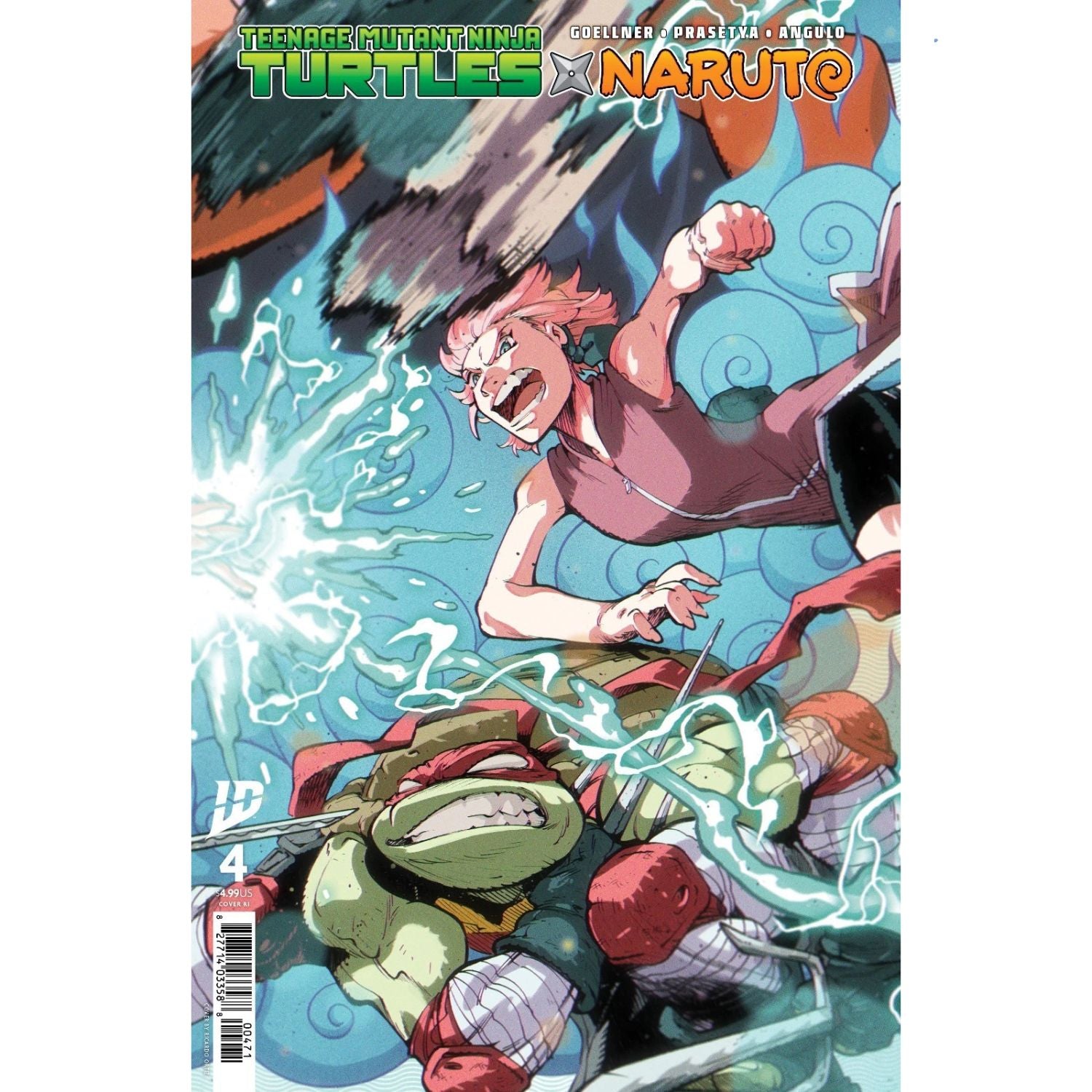 Teenage Mutant Ninja Turtles X Naruto: #4 [Ricardo Lopez Ortiz RI CVR - 1:75] 2025 Comics IDW Publishing