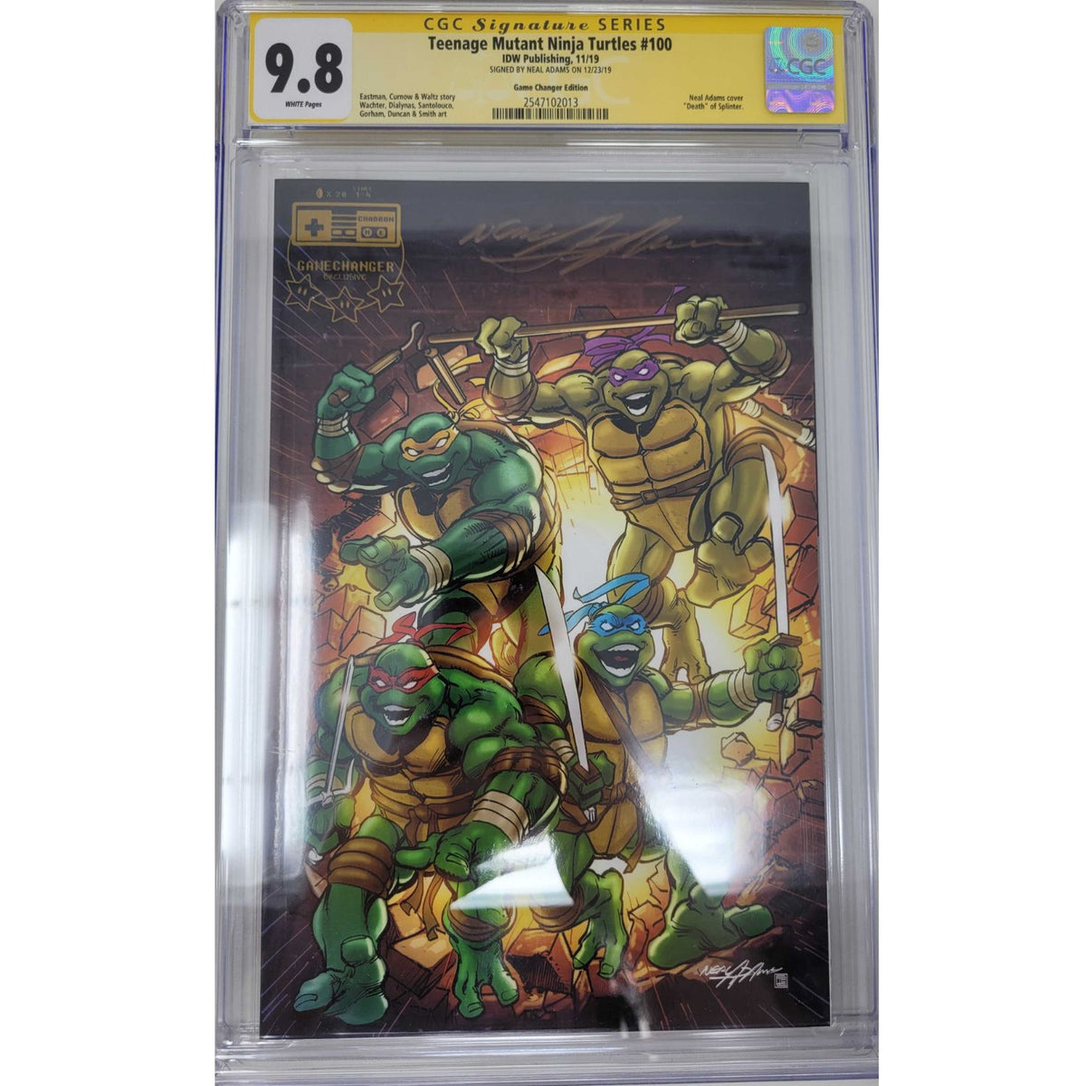 Teenage Mutant Ninja Turtles #100 [Neal Adams CGC 9.8 Signature Series Game Changer CVR] 2019