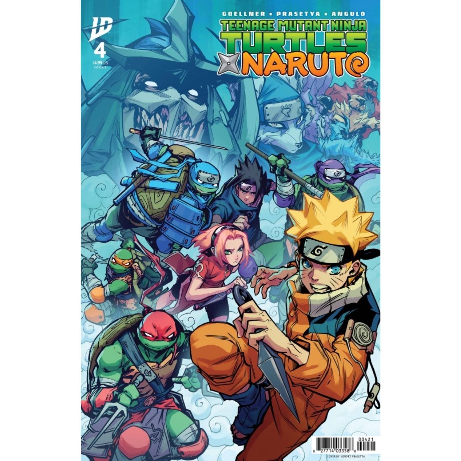 Teenage Mutant Ninja turtles X Naruto: #4 [Hendry Prasetya CVR B] 2025 Comics IDW Publishing