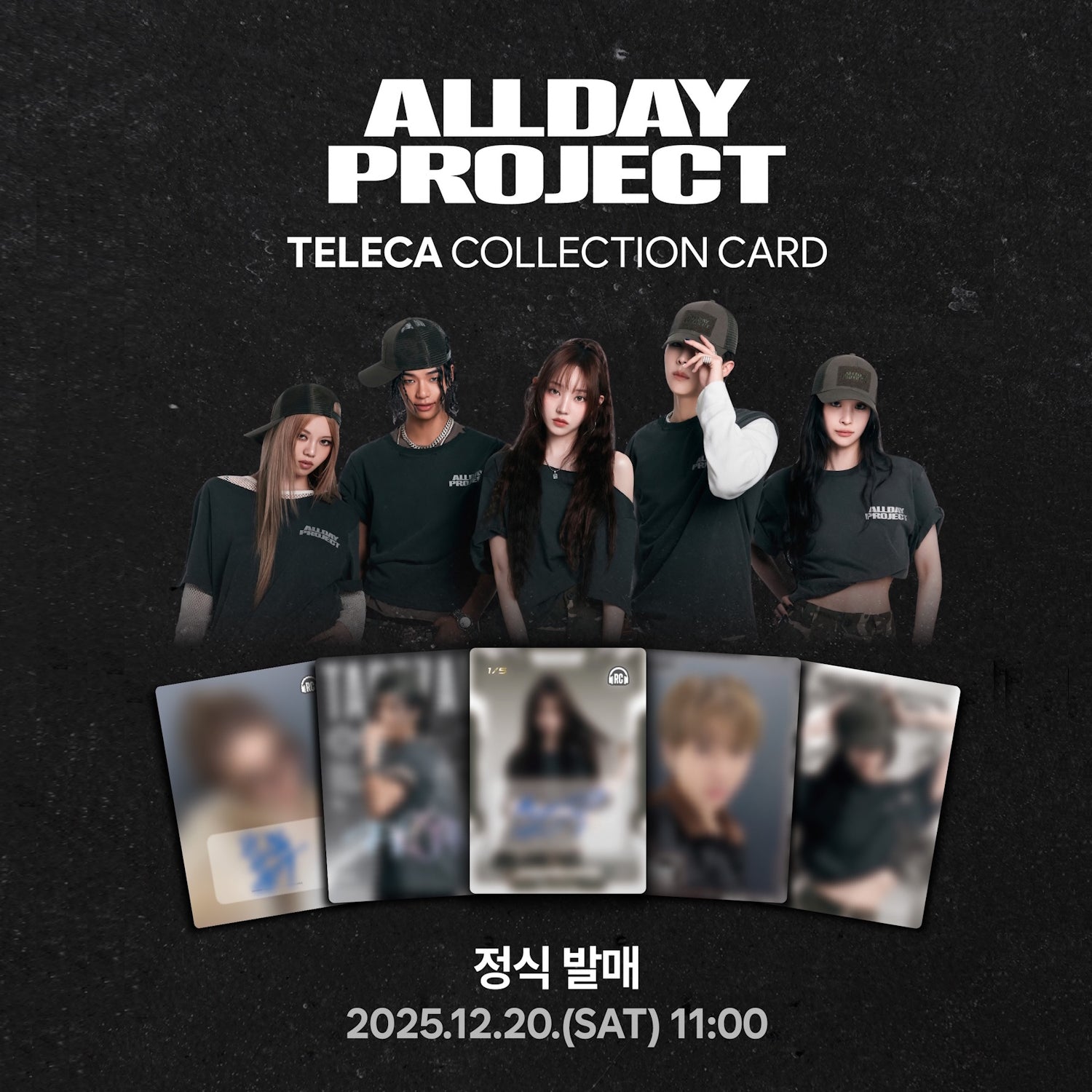 Teleca: AllDay Project - 2025 KPOP Rookie Collection Booster Box - 1 Pack + 1 Graded Rookie Card Game Teleca