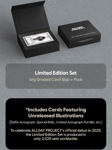 Teleca: AllDay Project - 2025 KPOP Rookie Collection Booster Box - 1 Pack + 1 Graded Rookie Card Game Teleca