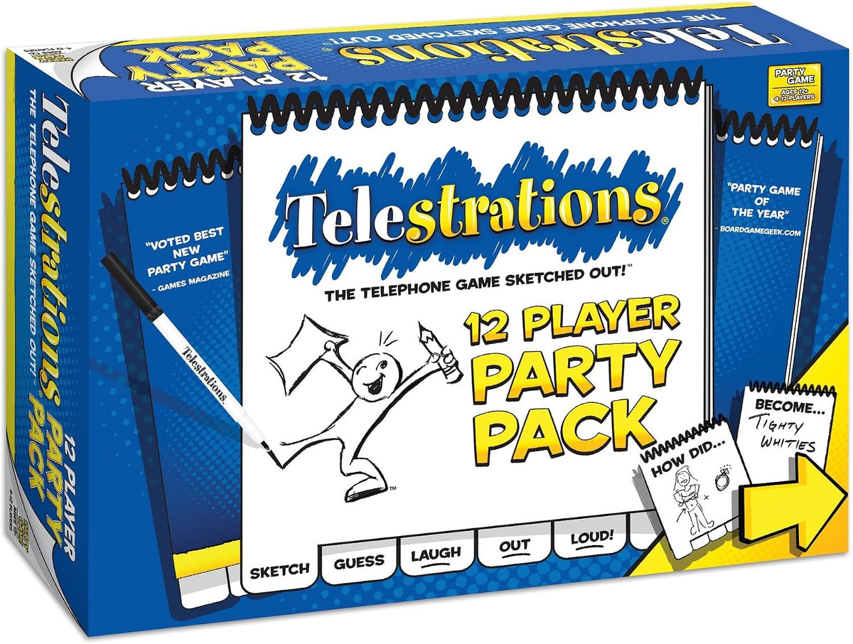 Telestrations 12 Player Party Pack - 2025 Refresh [Board Game, 4-12 Players] Board Game OPGames