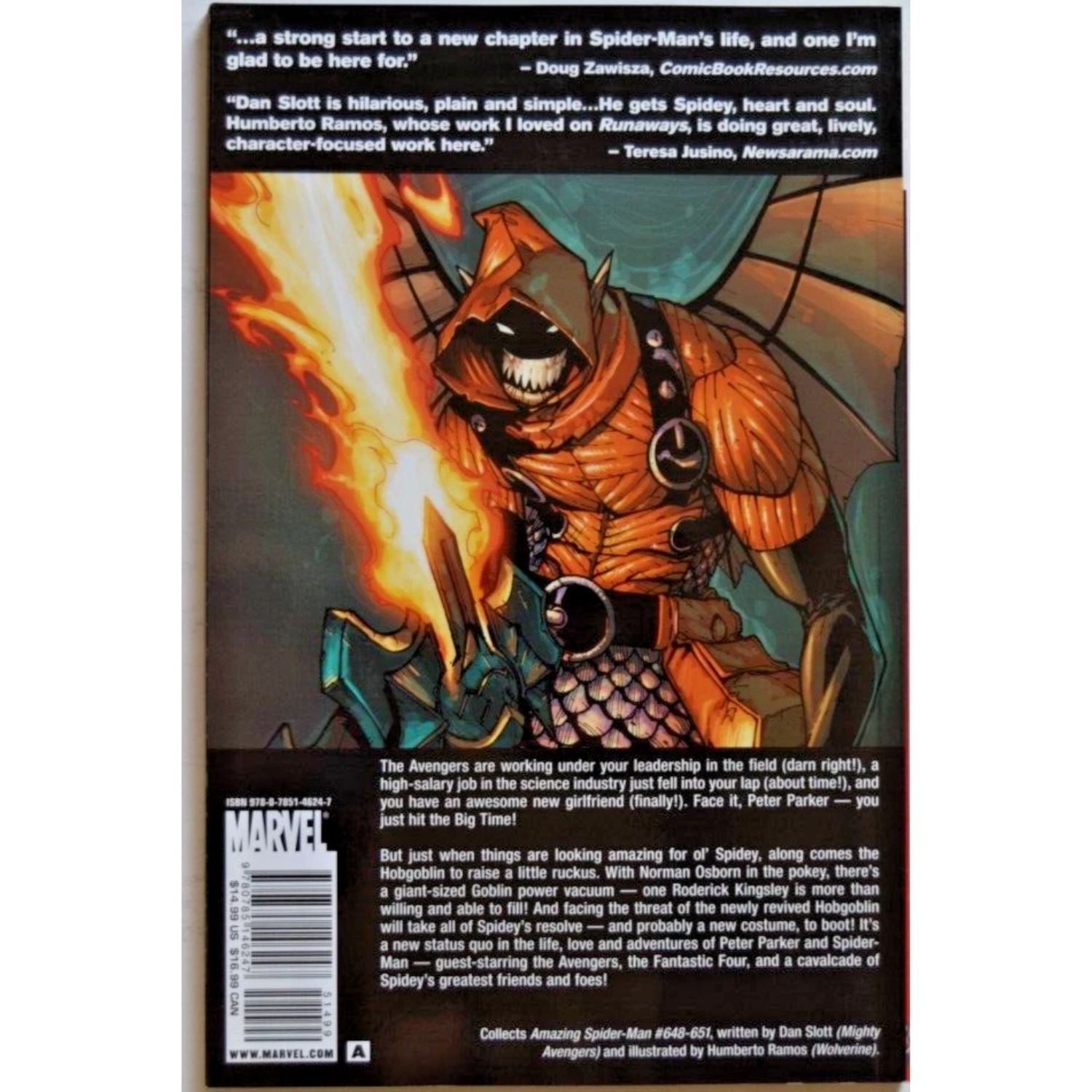 The Amazing Spider-Man Big Time: Vol 1 [Humberto Ramos First Print TPB] 2011 Comics Marvel Comics