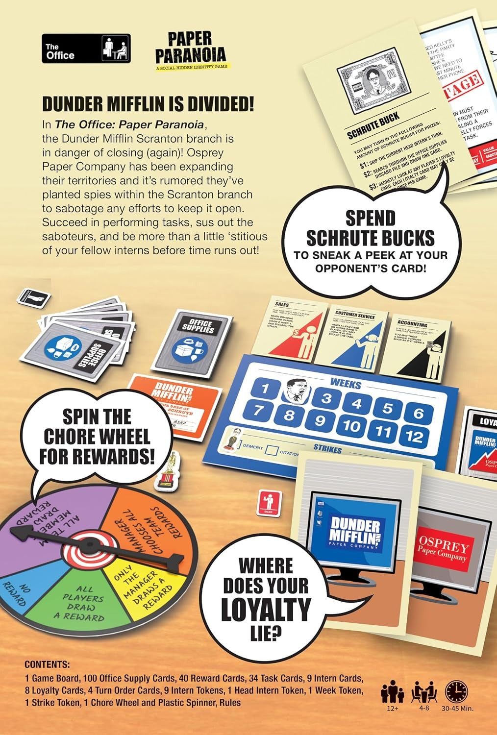 The Office: Paper Paranoia [Board Game, 2-6 Players] Board Game OPGames