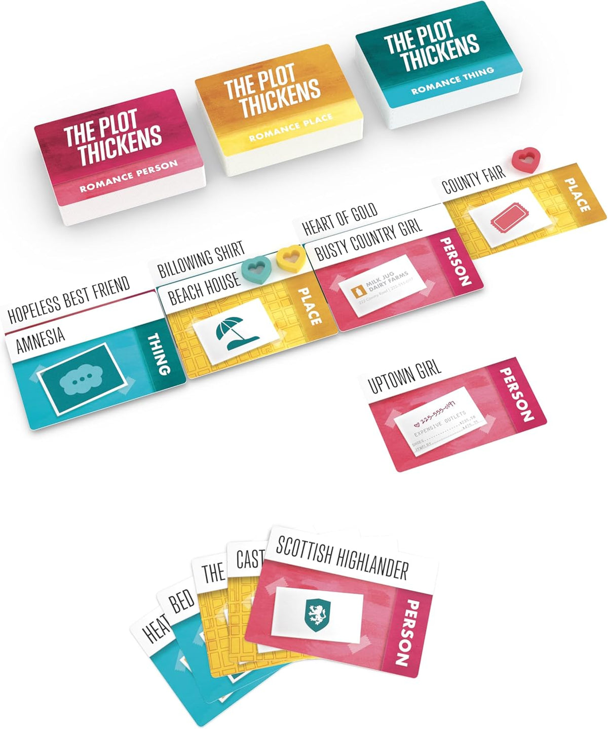The Plot Thickens - Romance Edition [Board Game, 2 - 4 Players] Board Game Bright Eyes Games