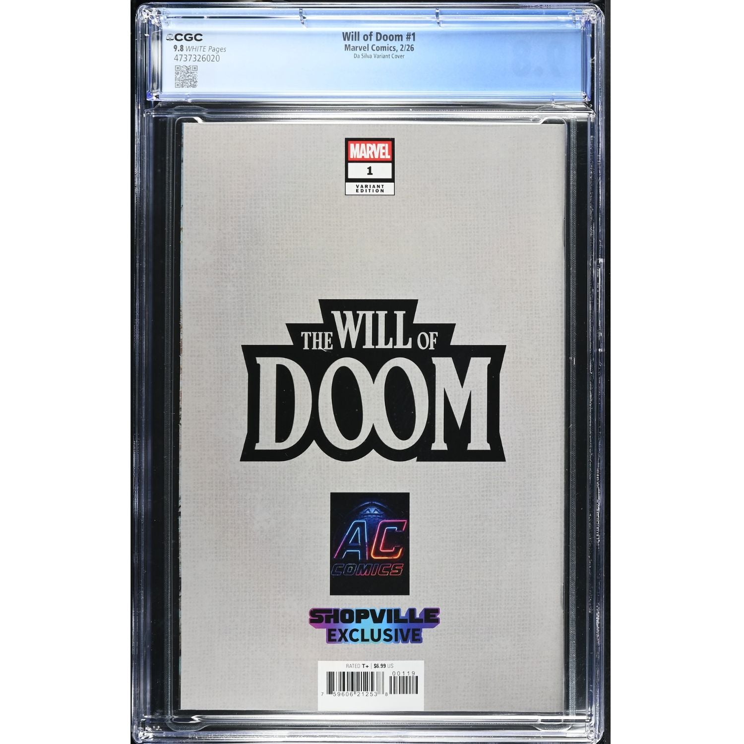 The Will Of Doom: #1 [Tiago Da Silva CGC 9.8 AC Comics/Shopville Exclusive CVR] 2026 Comics Marvel Comics