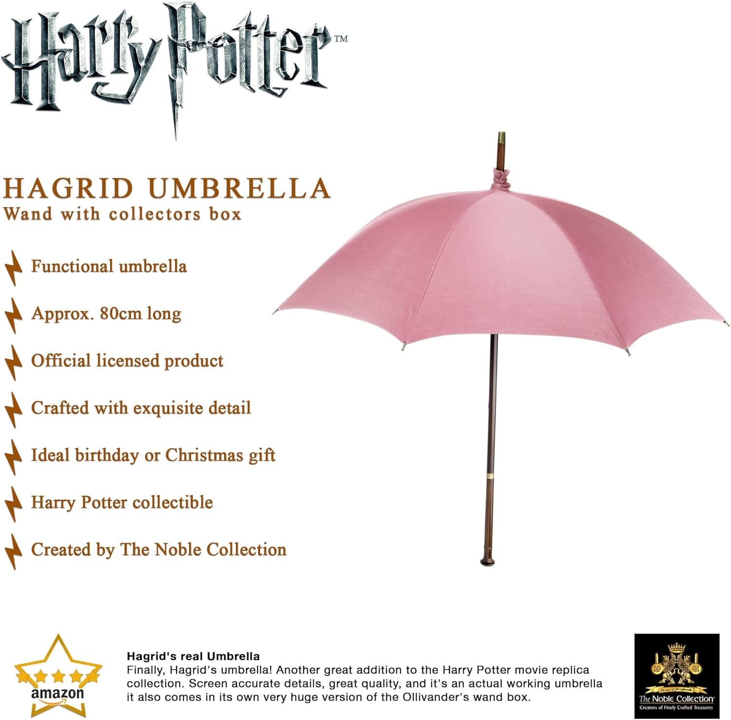 The Noble Collection: Rubeus Hagrid Umbrella Wand - 31" Prop Replica [Accessory] Memorabilia The Noble Collection   