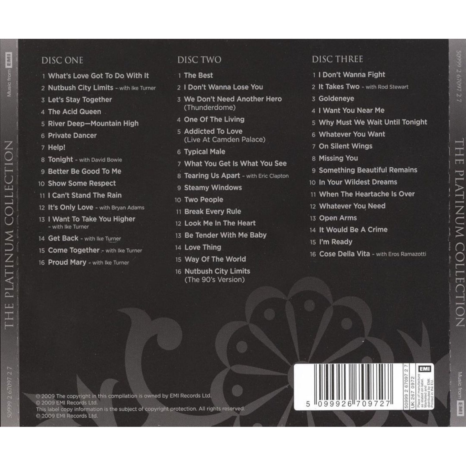 Tina Turner: The Platinum Edition - 3 Music CD [Audio CD] Audio CD/Vinyl Warner Bros.