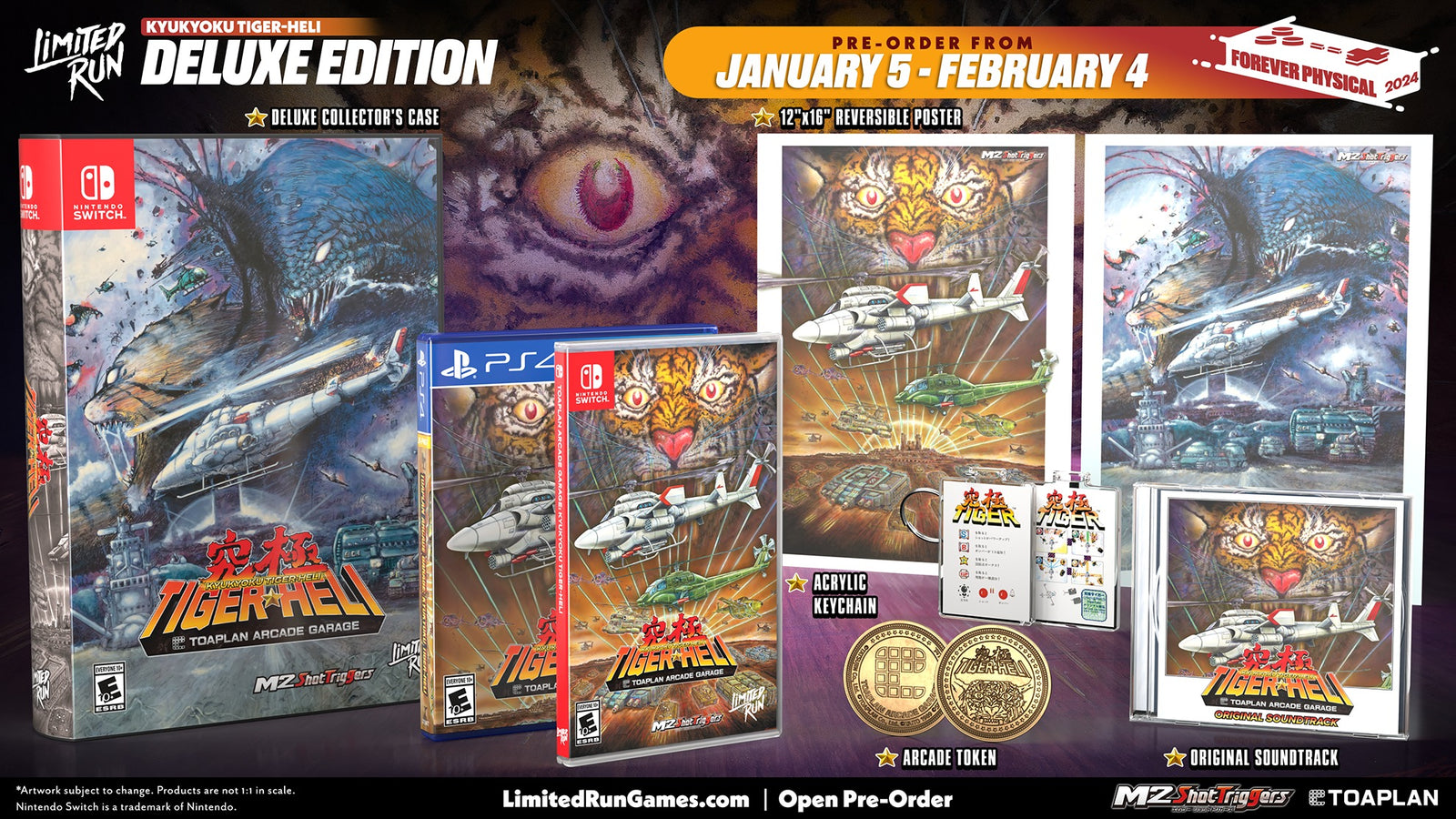 Toaplan Arcade Garage: Kyukyoku Tiger-Heli Deluxe Edition - Limited Run #217 [Nintendo Switch] Nintendo Switch Video Game Limited Run Games