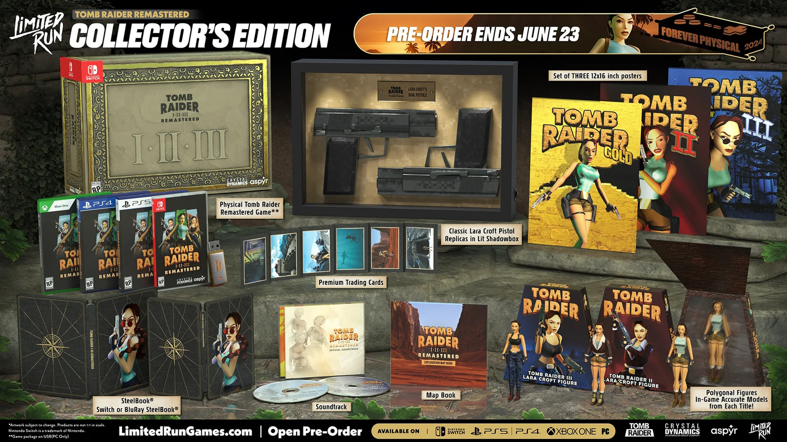 Tomb Raider 1-3 Remastered - Collector's Edition [PlayStation 4] PlayStation 4 Video Game Limited Run Games