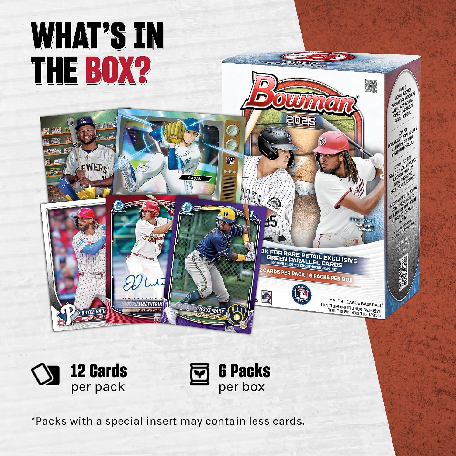 Topps: 2025 Bowman Baseball Blaster Box - 6 Packs Sports Cards Topps