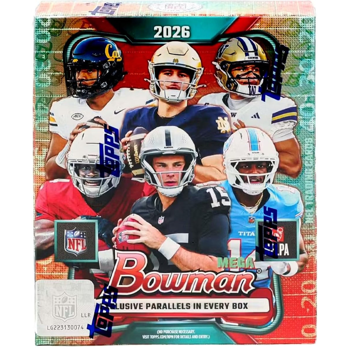Topps: 2026 Bowman Football Mega Box - 6 Packs