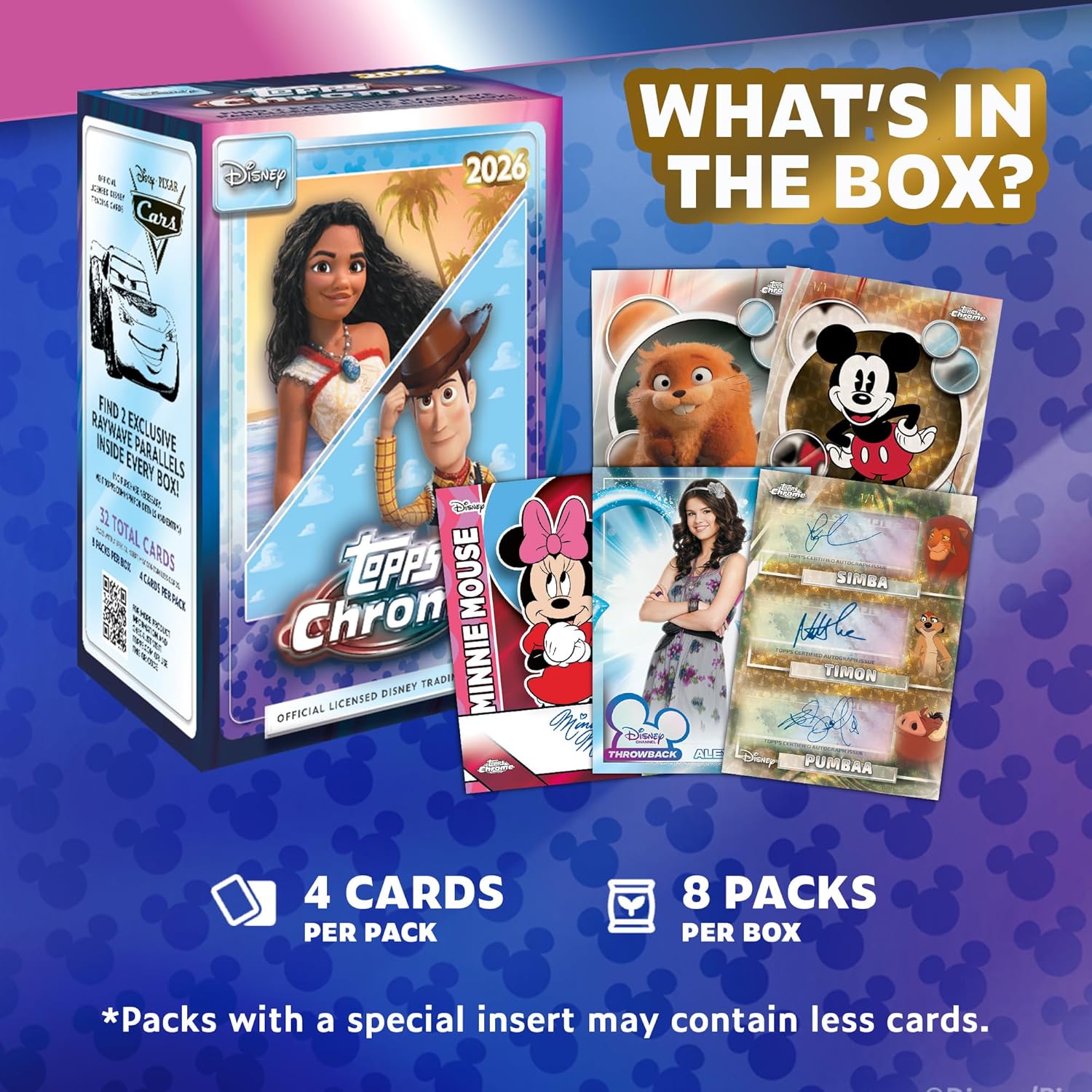 Topps: 2026 Chrome Disney Blaster Box Sports Cards Topps