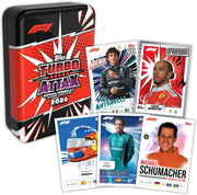 Topps: 2026 Turbo Attax Formula 1 Mega Tin Guardians Of The Grid Tin (4 Packs) Sports Cards Topps