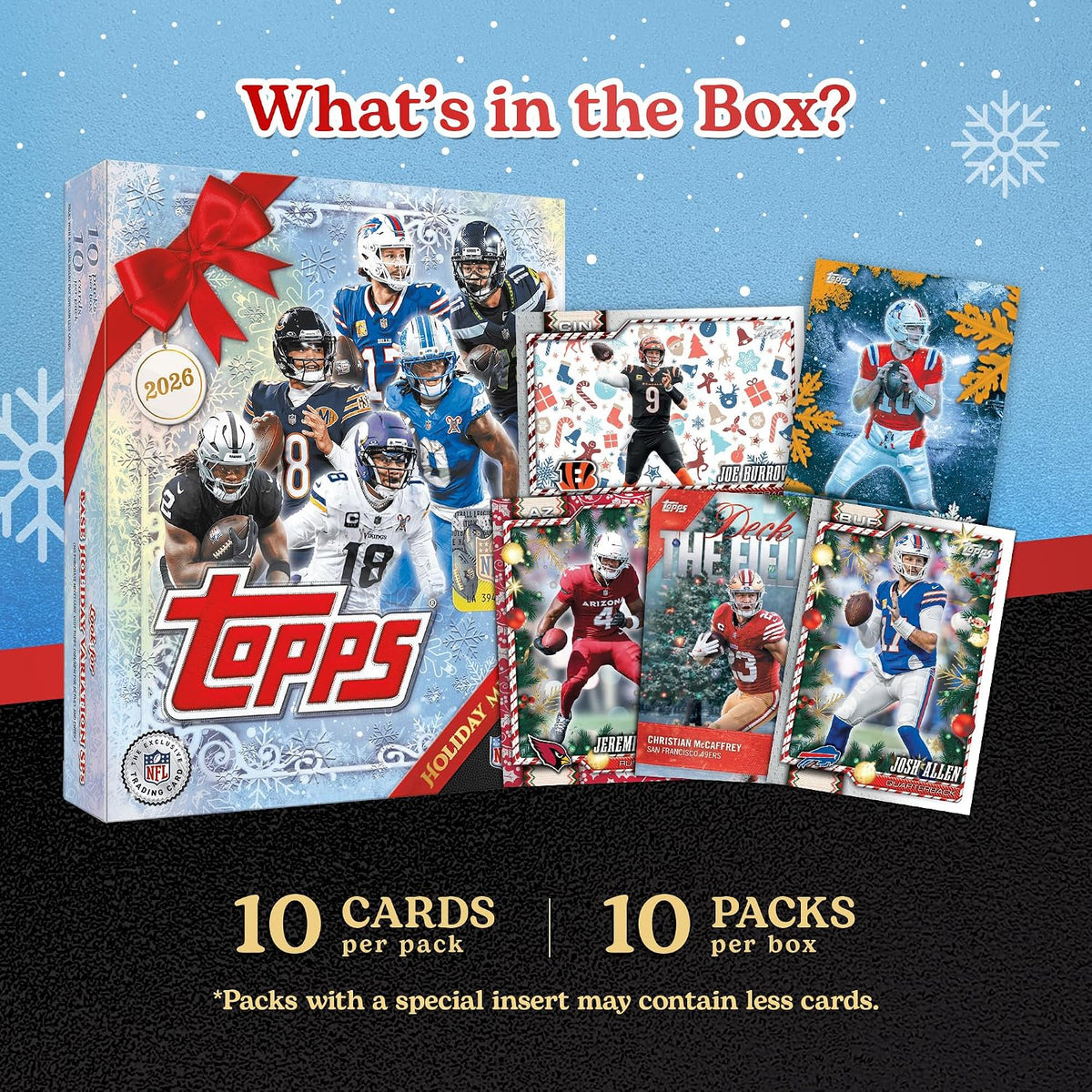 Topps: 2026 Holiday Football Blaster Box Sports Cards Topps