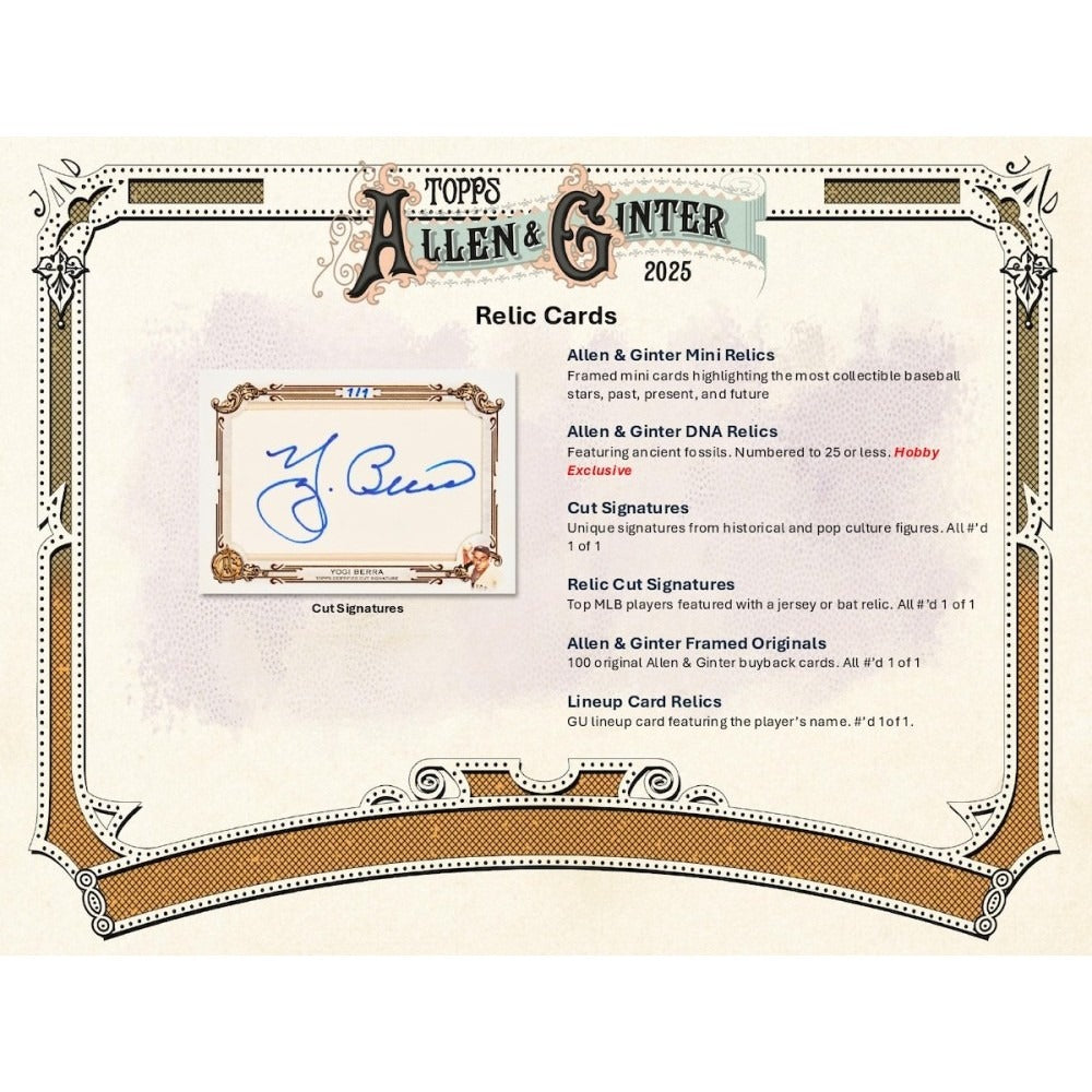 Topps: 2025 Allen & Ginter 20th Anniversary Value Box Sports Cards Topps
