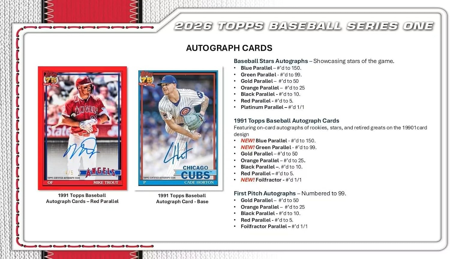 Topps: 2026 Series 1 Baseball Hanger Box Sports Cards Topps