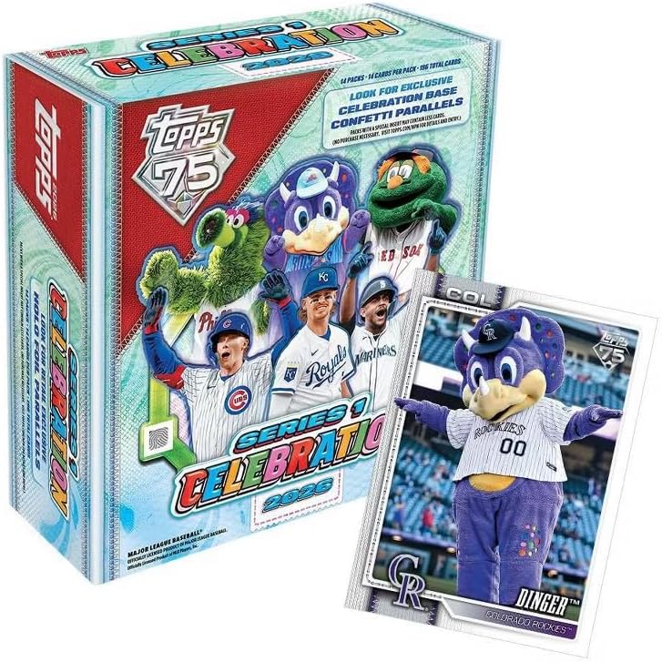 Topps: 2026 MLB Series 1 Baseball Celebration Box (14 Packs) Sports Cards Topps
