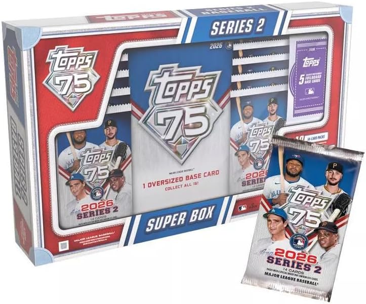 Topps: 2026 Baseball Series 2 Super Box - 10 Packs Sports Cards Topps