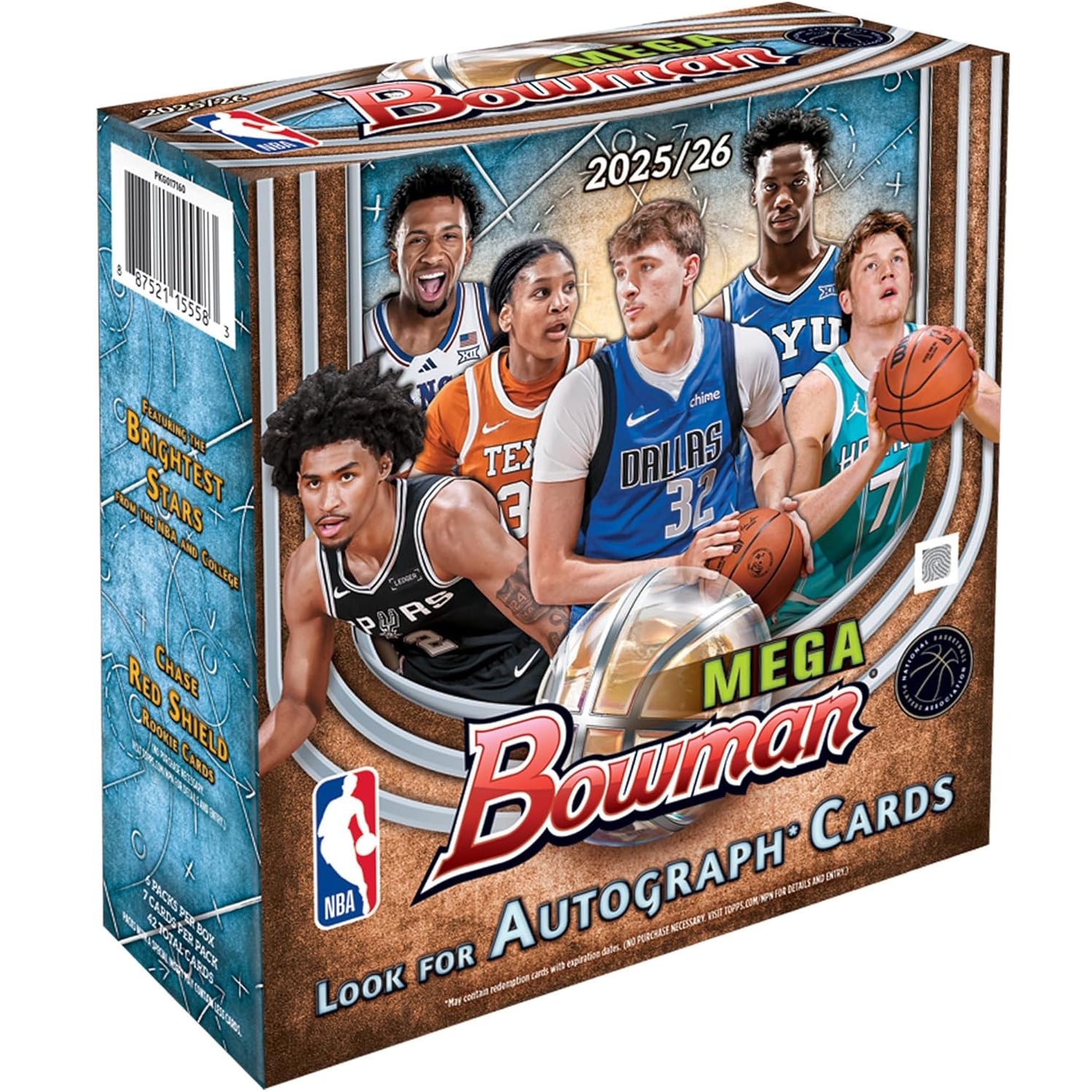 Topps: 2025-26 Bowman Basketball - Mega Box (6 Packs) Sports Cards Topps