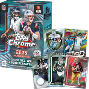 Topps: 2025 Chrome NFL Football Blaster Box (28 Cards) Sports Cards Topps