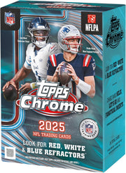 Topps: 2025 Chrome NFL Football Blaster Box (28 Cards) Sports Cards Topps