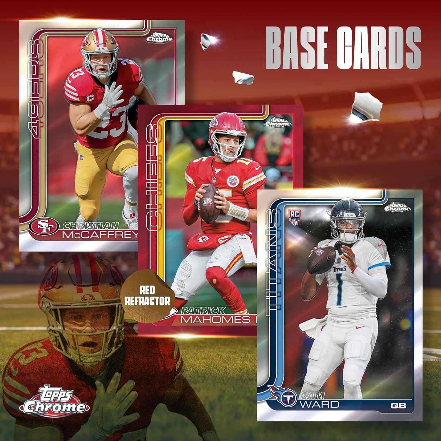 Topps: 2025 Chrome NFL Football Blaster Box (28 Cards) Sports Cards Topps