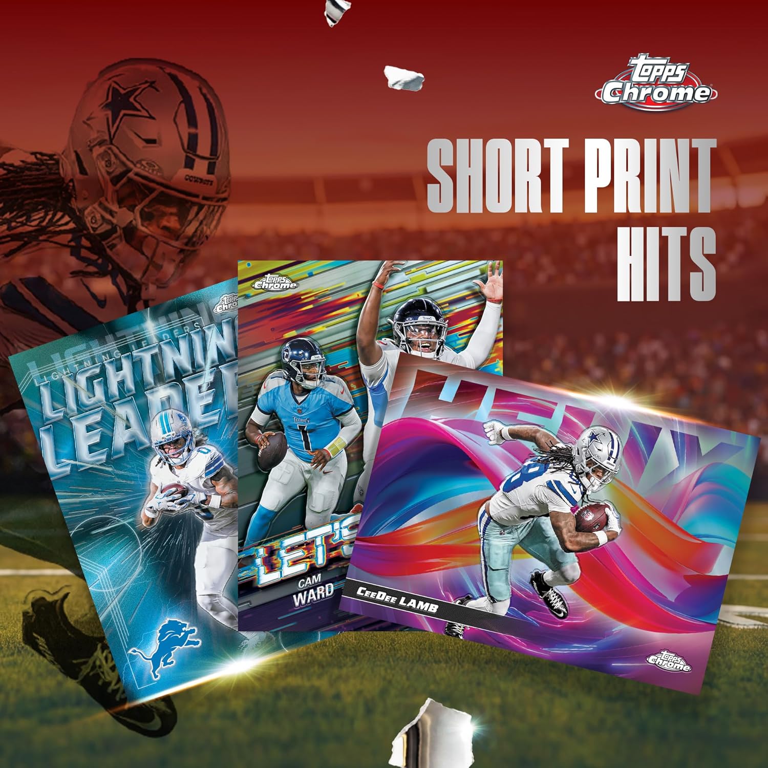 Topps: 2025 Chrome NFL Football Blaster Box (28 Cards) Sports Cards Topps