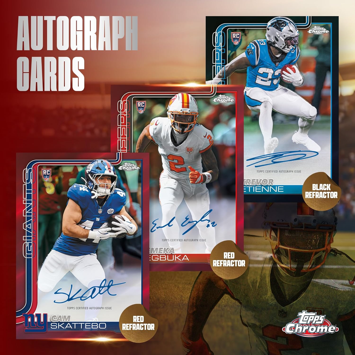 Topps: 2025 Chrome NFL - Mega Box (42 Cards) Sports Cards Topps