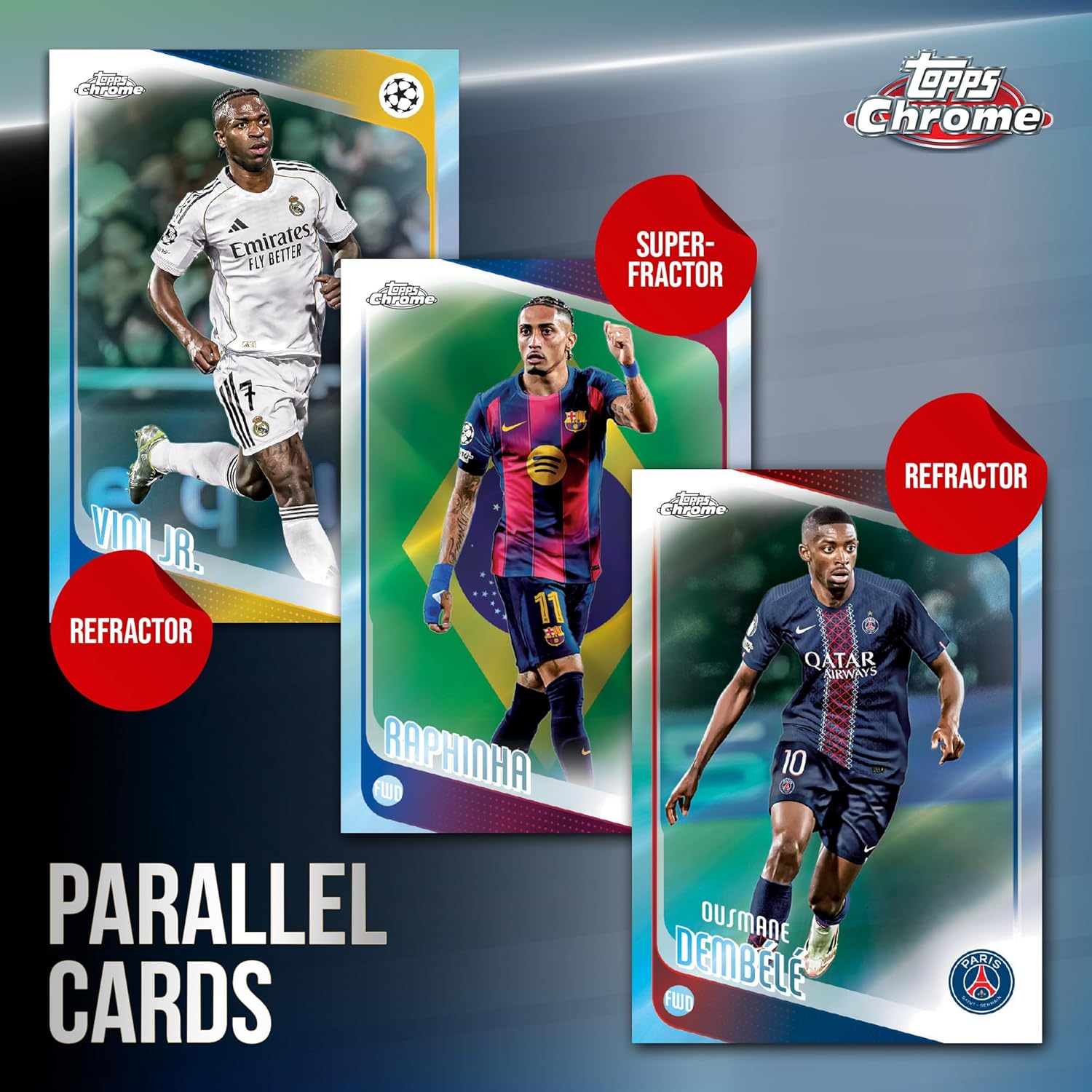 Topps: 2025-26 Chrome UEFA Club Competitions - Blaster Box (7 Packs) Sports Cards Topps