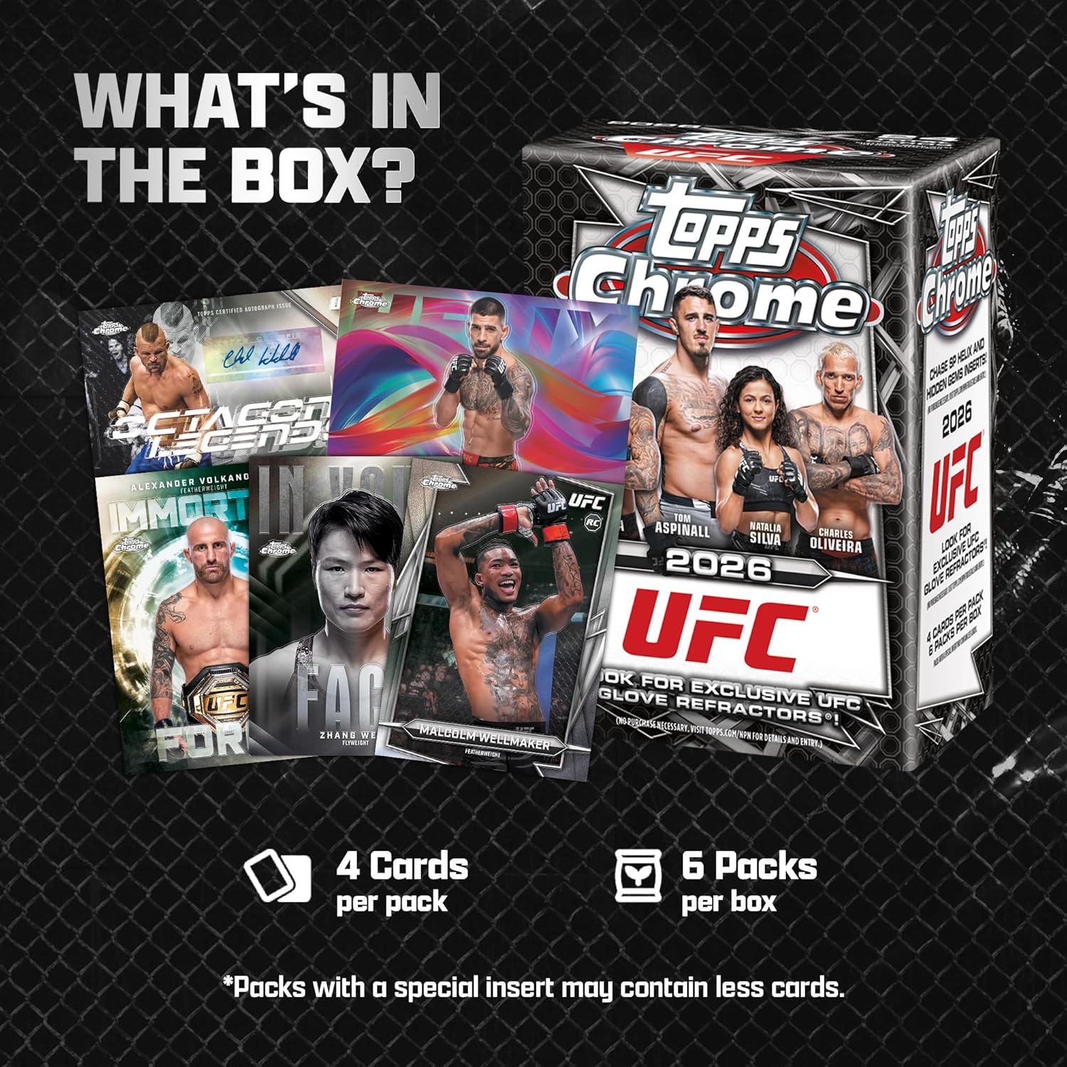 Topps: 2026 Chrome UFC - Blaster Box (24 Cards) Sports Cards Topps