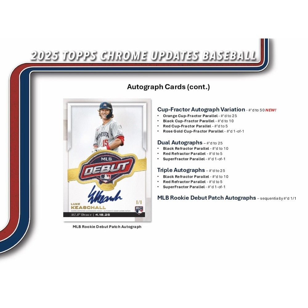 Topps: 2025 Chrome Update Series Baseball Mega Box - 7 Packs Sports Cards Topps
