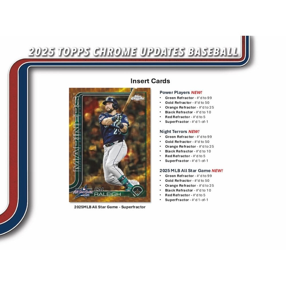 Topps: 2025 Chrome Update Series Baseball Mega Box - 7 Packs Sports Cards Topps