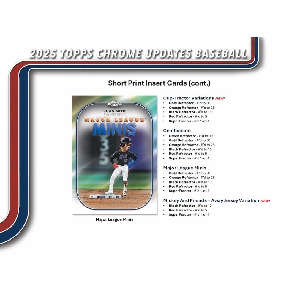 Topps: 2025 Chrome Update Series Baseball Mega Box - 7 Packs Sports Cards Topps