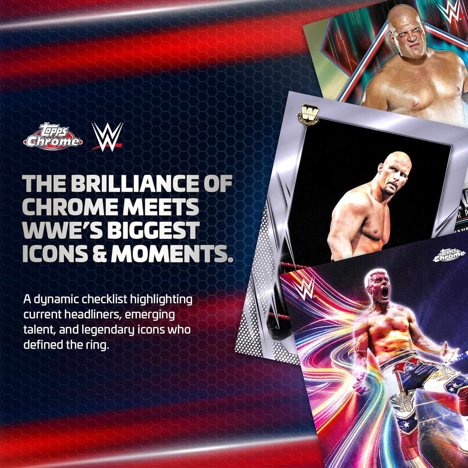 Topps: 2026 Chrome WWE - Blaster Value Box (28 Cards) Sports Cards Topps
