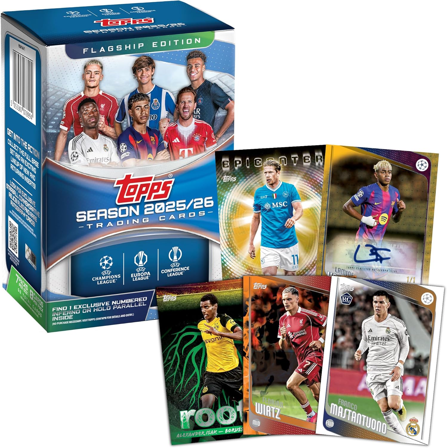 Topps: 2025-26 UEFA Club Competitions Soccer Blaster Box - 7 Packs Sports Cards Topps