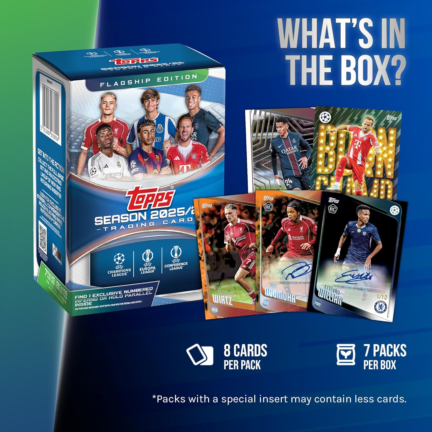 Topps: 2025-26 UEFA Club Competitions Soccer Blaster Box - 7 Packs Sports Cards Topps