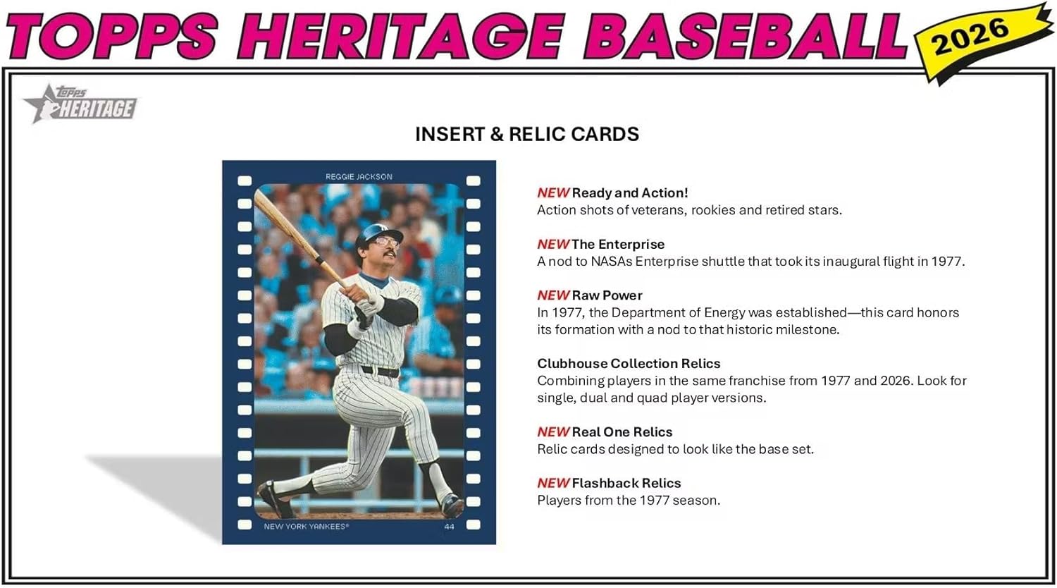 Topps: 2026 Heritage Baseball Blaster Box - 8 Packs Sports Cards Topps