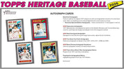 Topps: 2026 Heritage Baseball Blaster Box - 8 Packs Sports Cards Topps