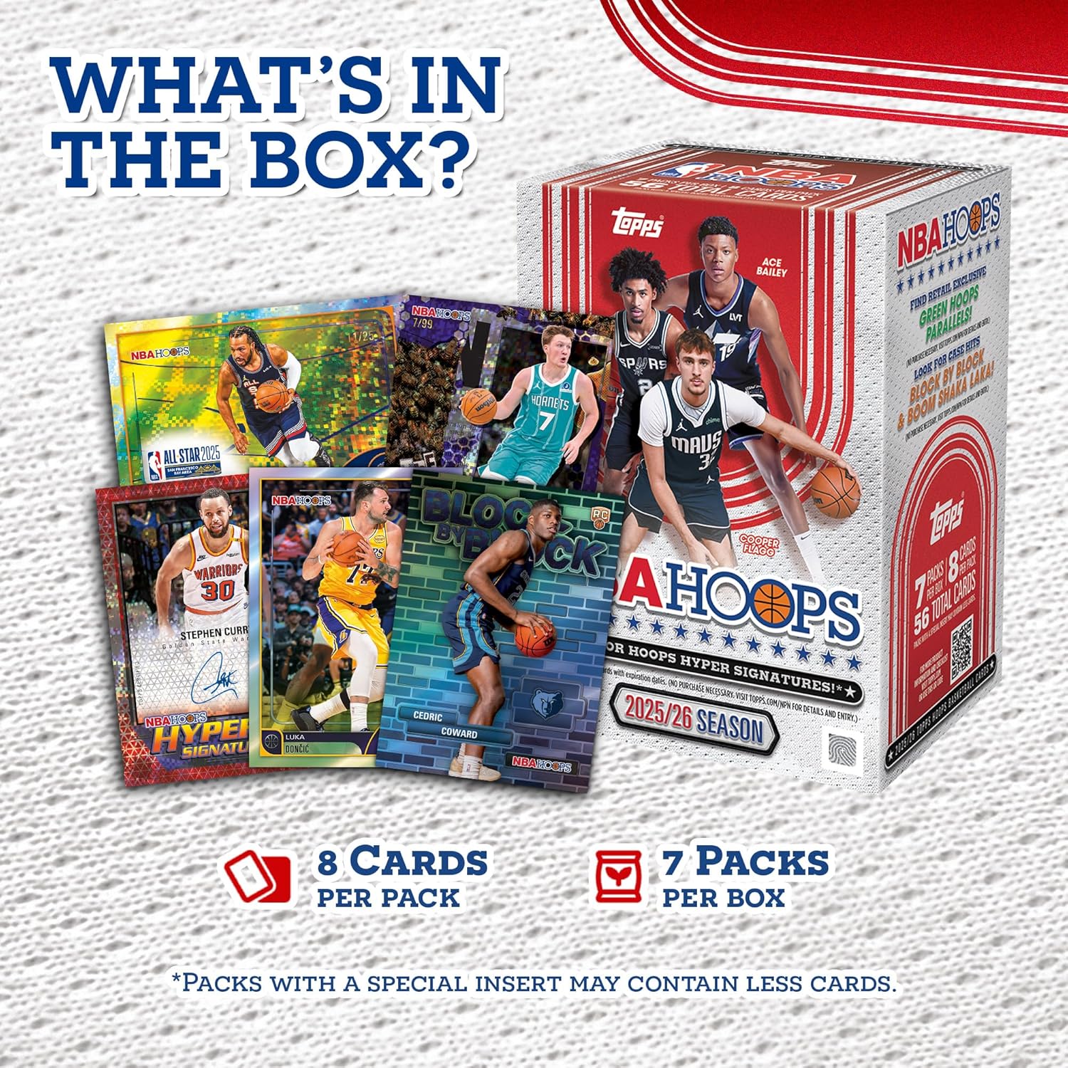 Topps: 2025-26 NBA Hoops Hanger Box Sports Cards Topps