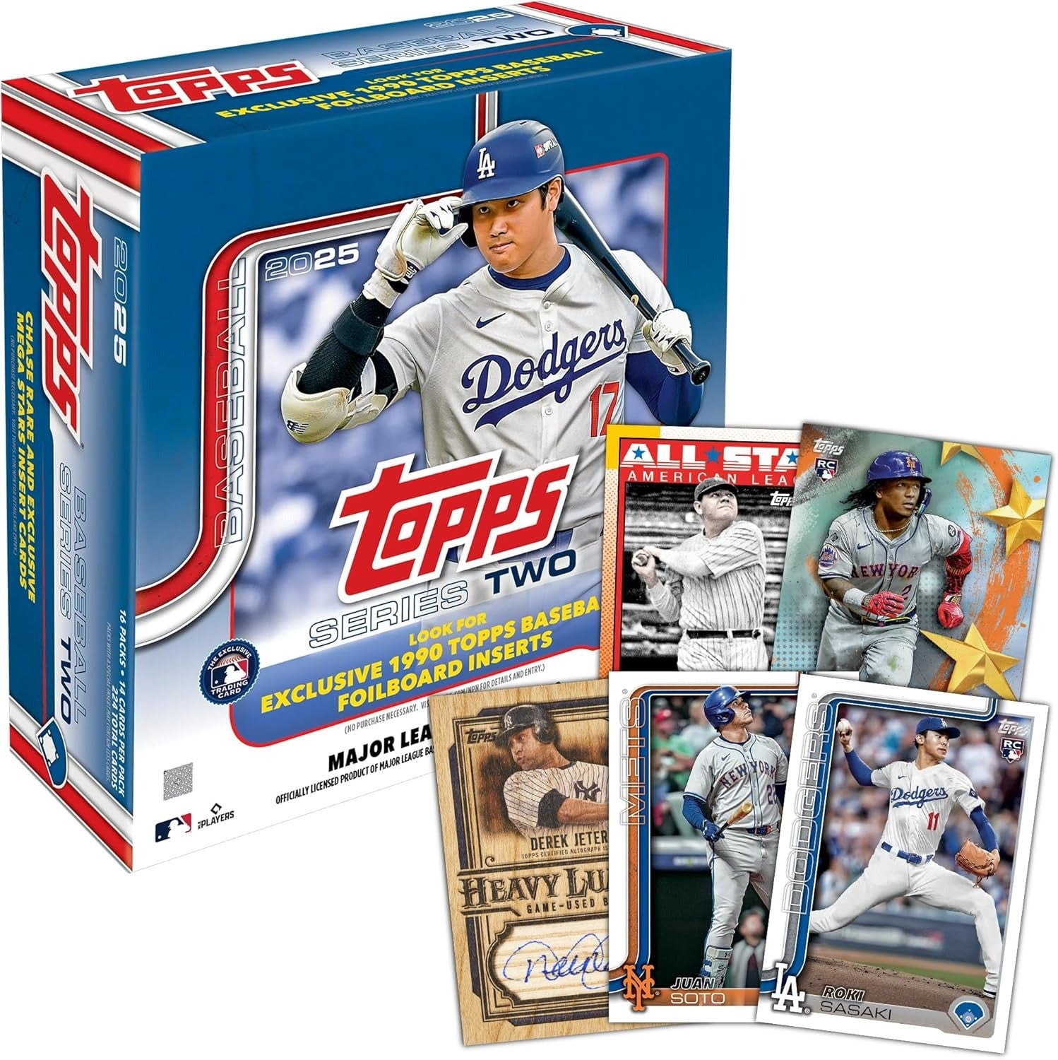 Topps: 2025 MLB Baseball Series Two - Mega Box - 16 Booster Packs Card Game Topps