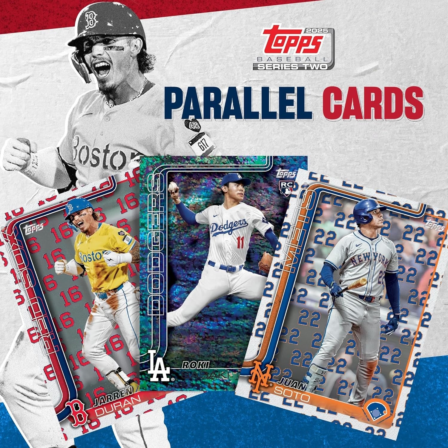 Topps: 2025 MLB Baseball Series Two - Mega Box - 16 Booster Packs Card Game Topps