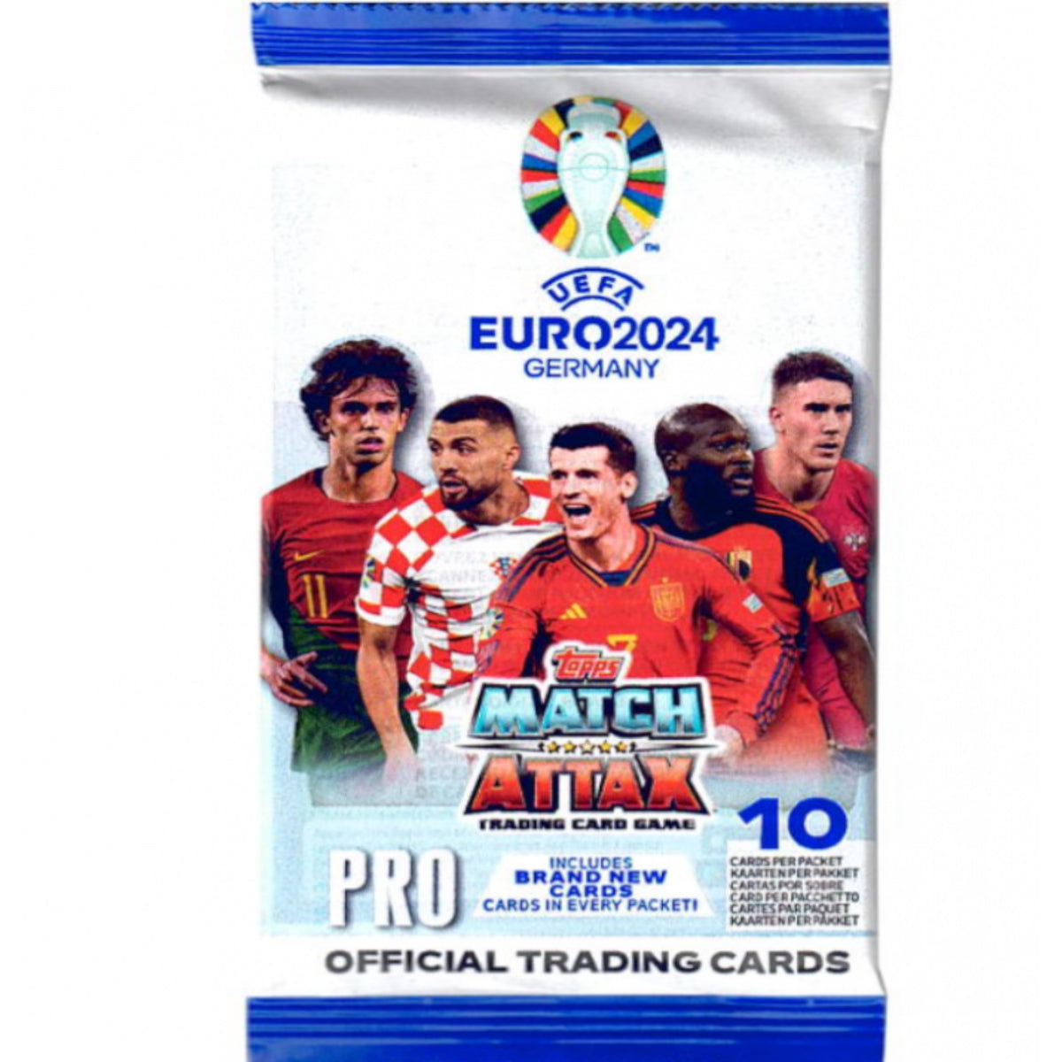 Topps: 2024 Match Attix Euros Update Premium Pro Booster Box - 10 Packs Card Game Topps
