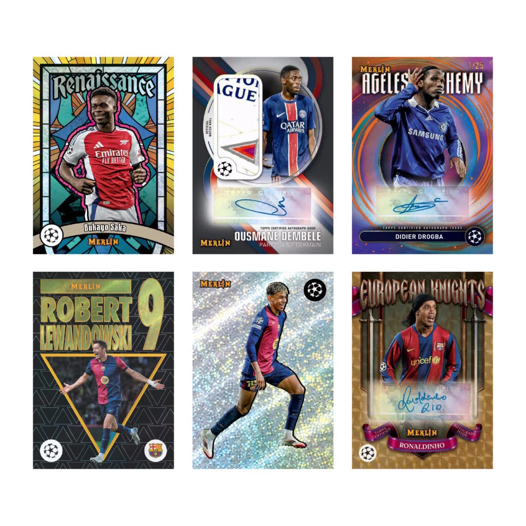 Topps: 2024-25 Merlin UEFA Club Soccer Blaster Box - 7 Packs Sports Cards Topps