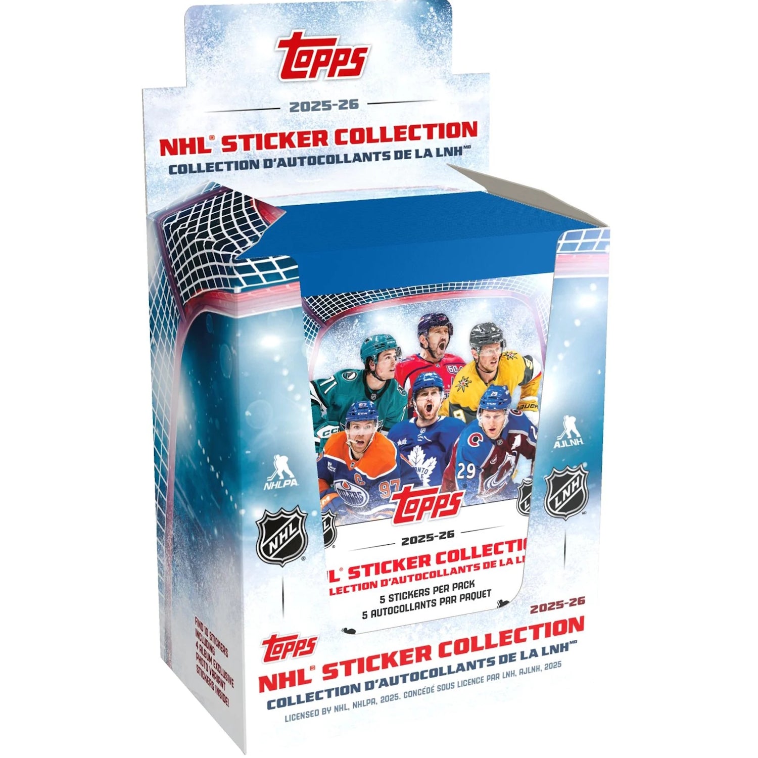 Topps: 2025-26 NHL Hockey Sticker Collection Box - 50 Packs Sports Cards Topps