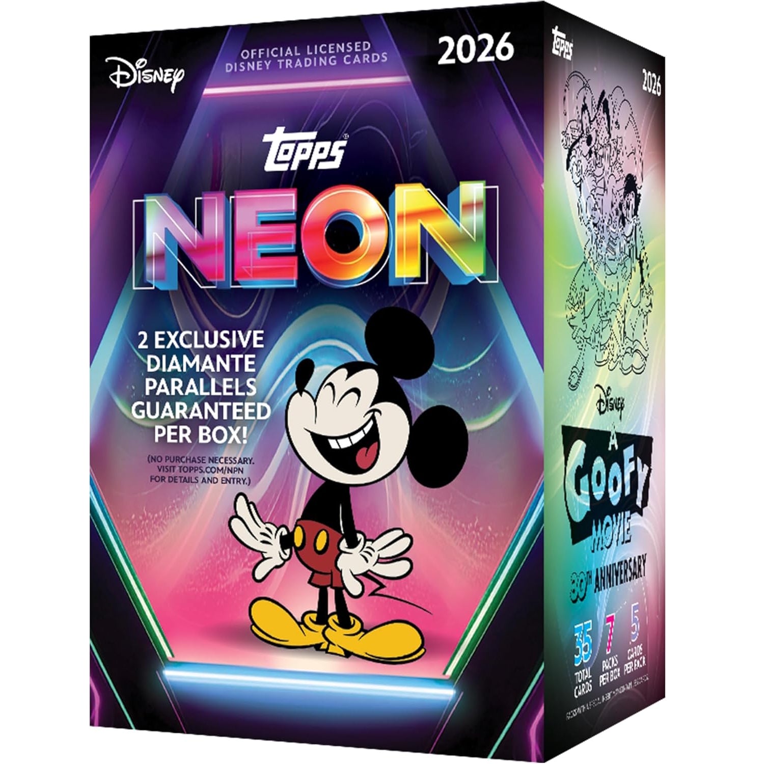 Topps: 2026 Neon Disney Blaster Box - 7 Packs Sports Cards Topps