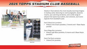 Topps: 2025 Stadium Club Baseball Blaster Box - 8 packs Sports Cards Panini