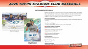 Topps: 2025 Stadium Club Baseball Mega Box Sports Cards Topps