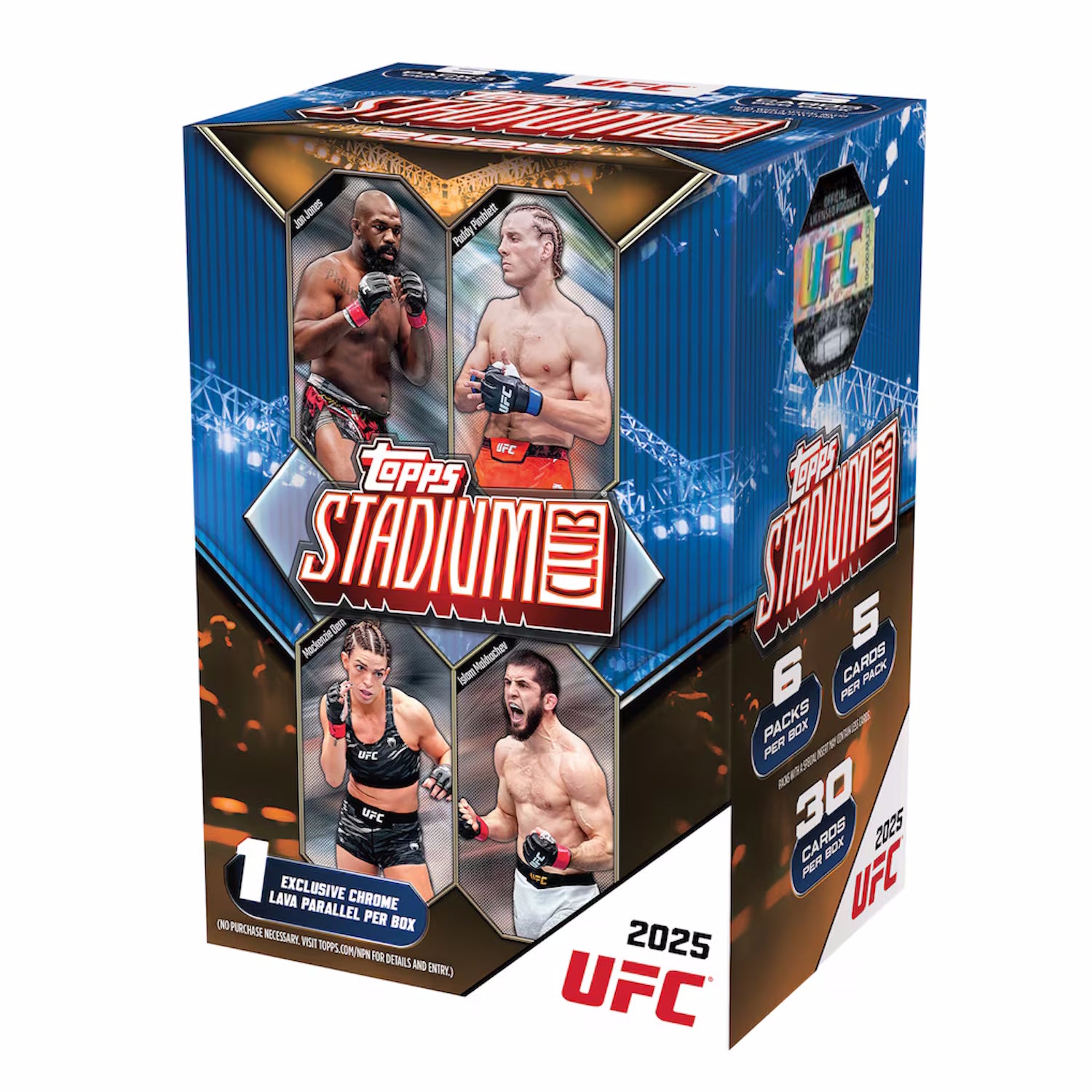 Topps: 2025 Stadium Club UFC Blaster Box - 6 Packs Sports Cards Topps