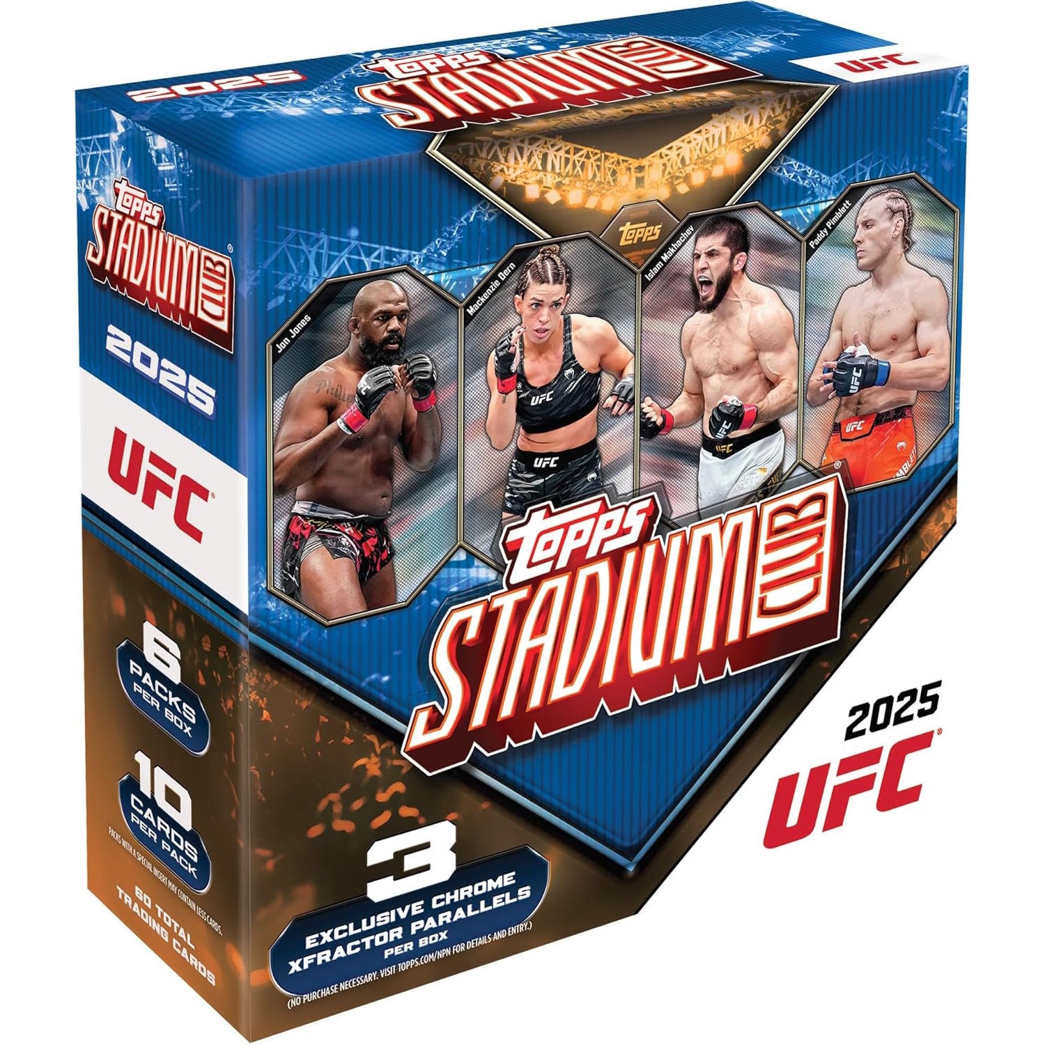 Topps: 2025 Stadium Club UFC Mega Box - 6 Packs Sports Cards Topps